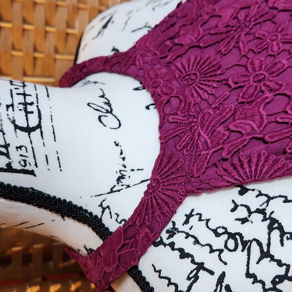 LULUS Wedding Graduation Special Ocassion Love Poem Magenta Lace Mini Dress - Picture 5 of 8
